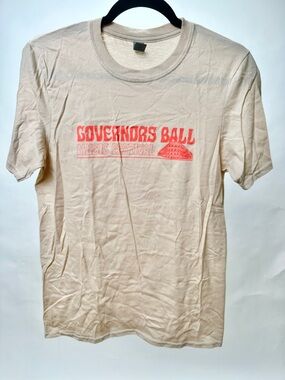 Governors Ball Music Festival Graphic Tee - Cream with Coral Print